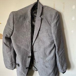 Grey speck linen blend blazer - 36